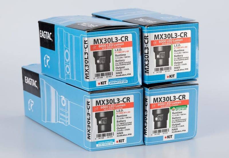 Мощный фонарь EagTec MX30L3-CR
